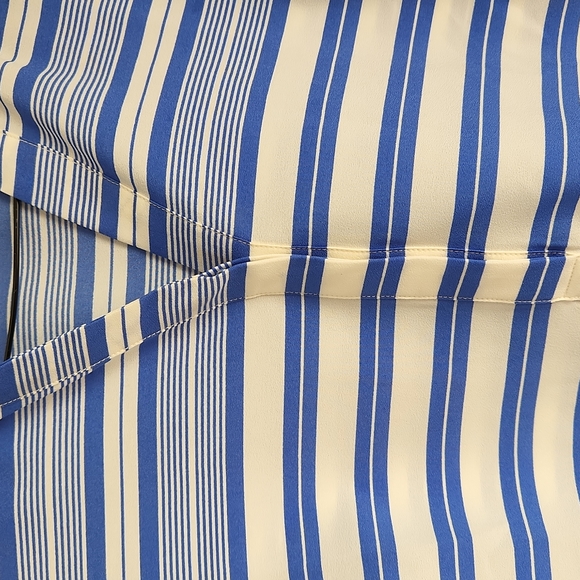 Talbots, MP, Sky Blue & White Stripe w Long or 3/4 Length Sleeve - Picture 2 of 7
